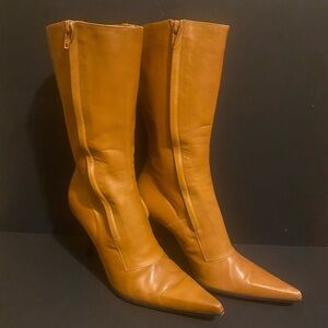 JM Weston Mustard Heeled Boots